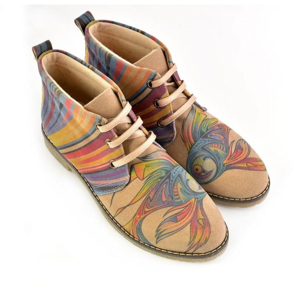 Colorful Fish Ankle Boots - Goby Shoes - Picture 3 of 7